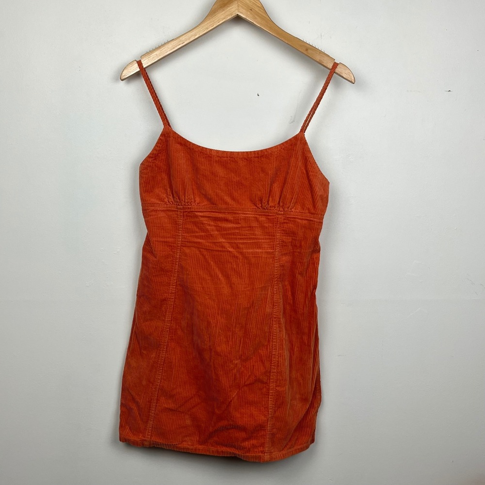 Wild Fable Corduroy Mini Dress XS Orange Y2K Grunge Festival Retro